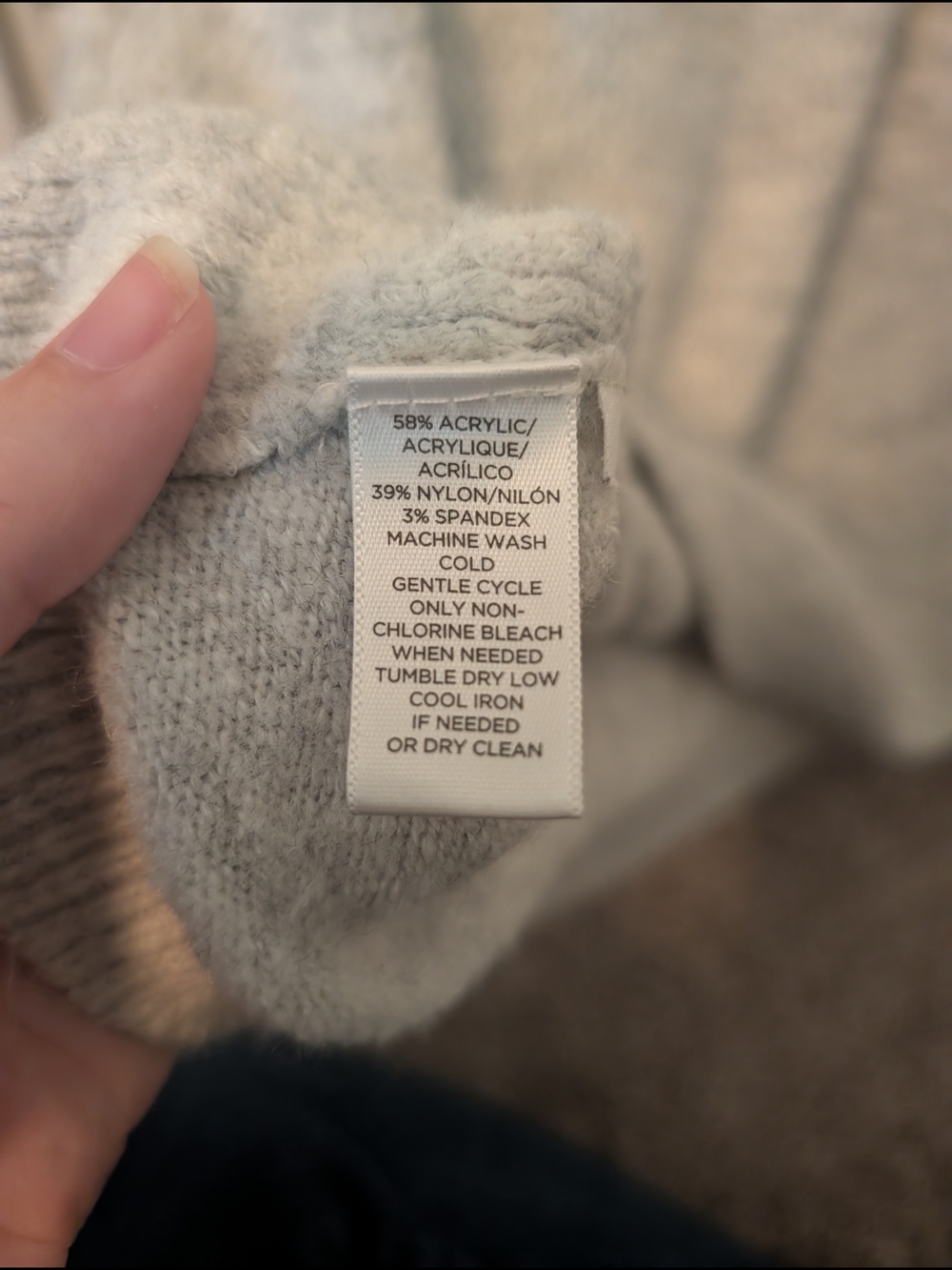 LOFT Gray Knit Pleat Loose Pullover Sweater - Women's Large - Picture 4 of 4